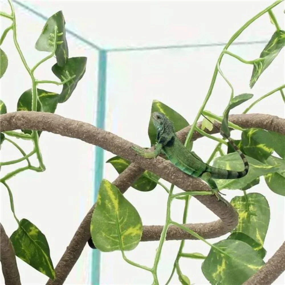 8FT Reptile Vines and Flexible Reptile Leaves with Suction Cups Jungle Climber